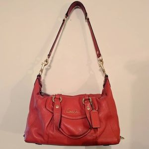 COACH Ashley satchel orange with strap purse